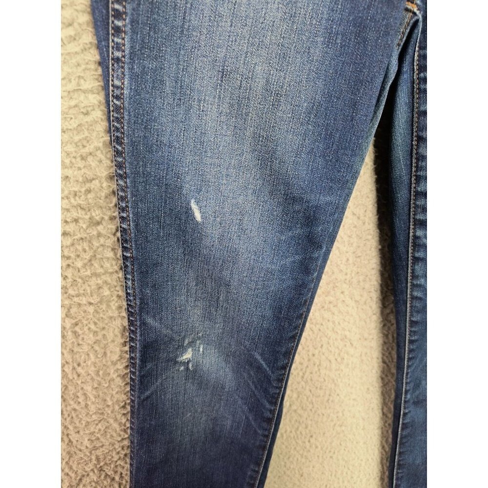 Madewell‎ 10" Mid Rise Skinny Distressed Jeans Button Fly Blue Denim 24 - Picture 3 of 13